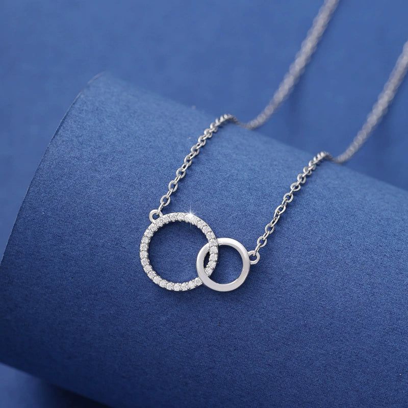 Asymmetrical Double Circle Necklace