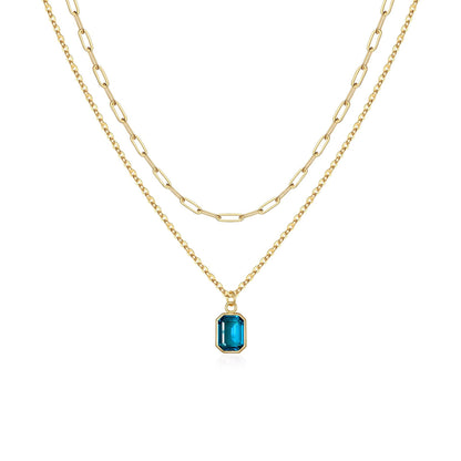 Birthstone Layered Necklace