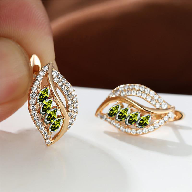 Ins Leaf-Shaped Stud Earrings