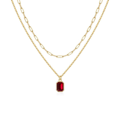 Birthstone Layered Necklace