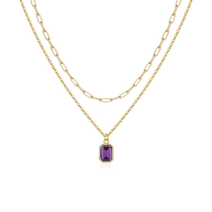 Birthstone Layered Necklace