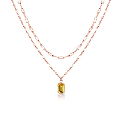 Birthstone Layered Necklace