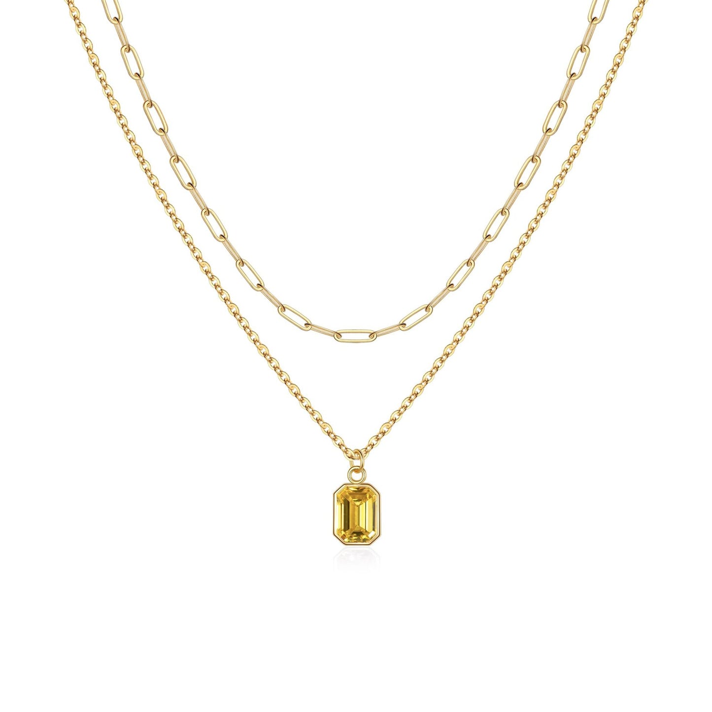 Birthstone Layered Necklace