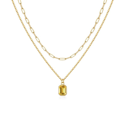 Birthstone Layered Necklace