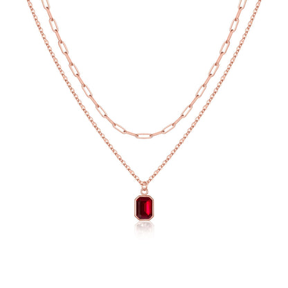 Birthstone Layered Necklace