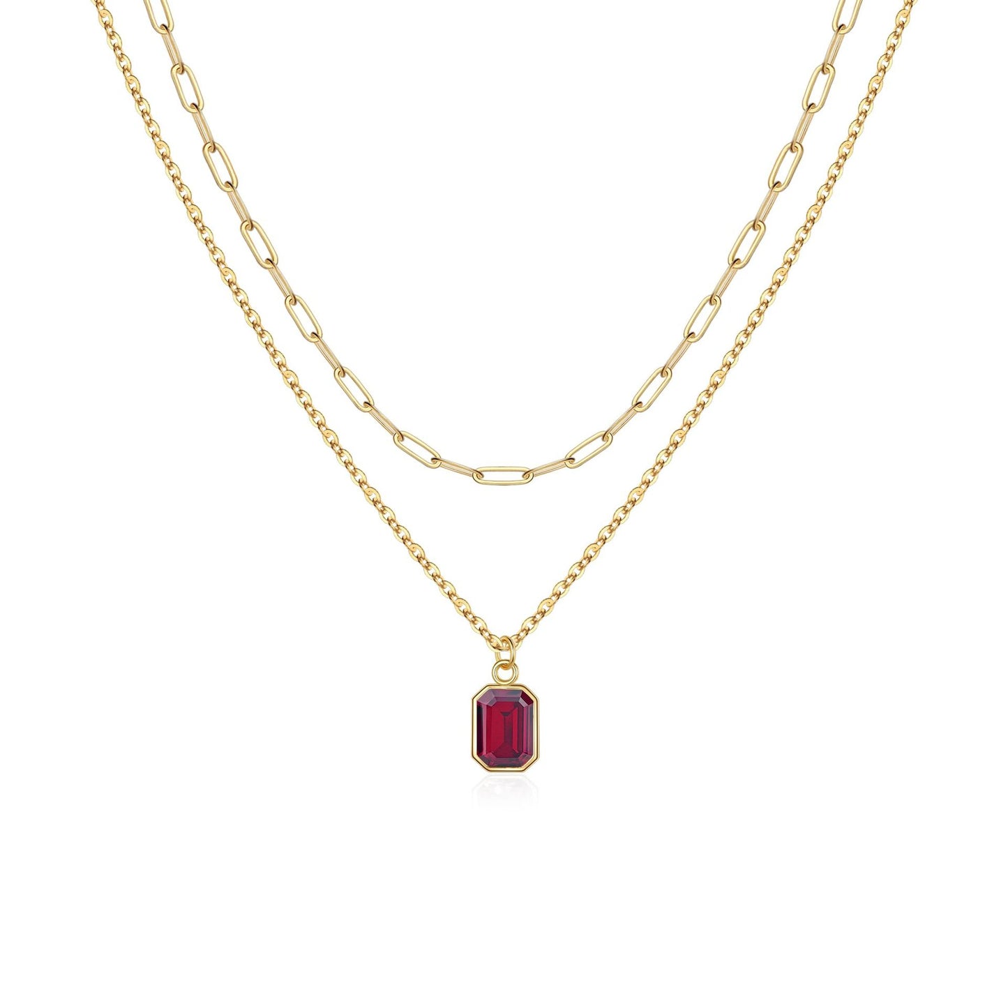 Birthstone Layered Necklace