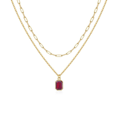 Birthstone Layered Necklace